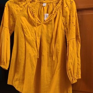Yellow Maternity  blouse